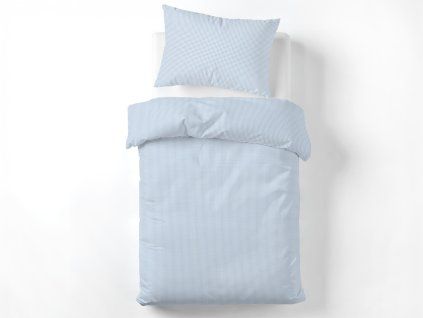 Posteljina od pamuka Soft Grid Blue